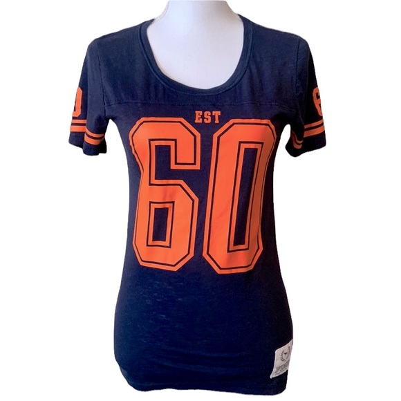 PINK Victoria's Secret Tops - PINK Victoria's Secret NFL Navy & Orange Denver Broncos T-Shirt Size S/P